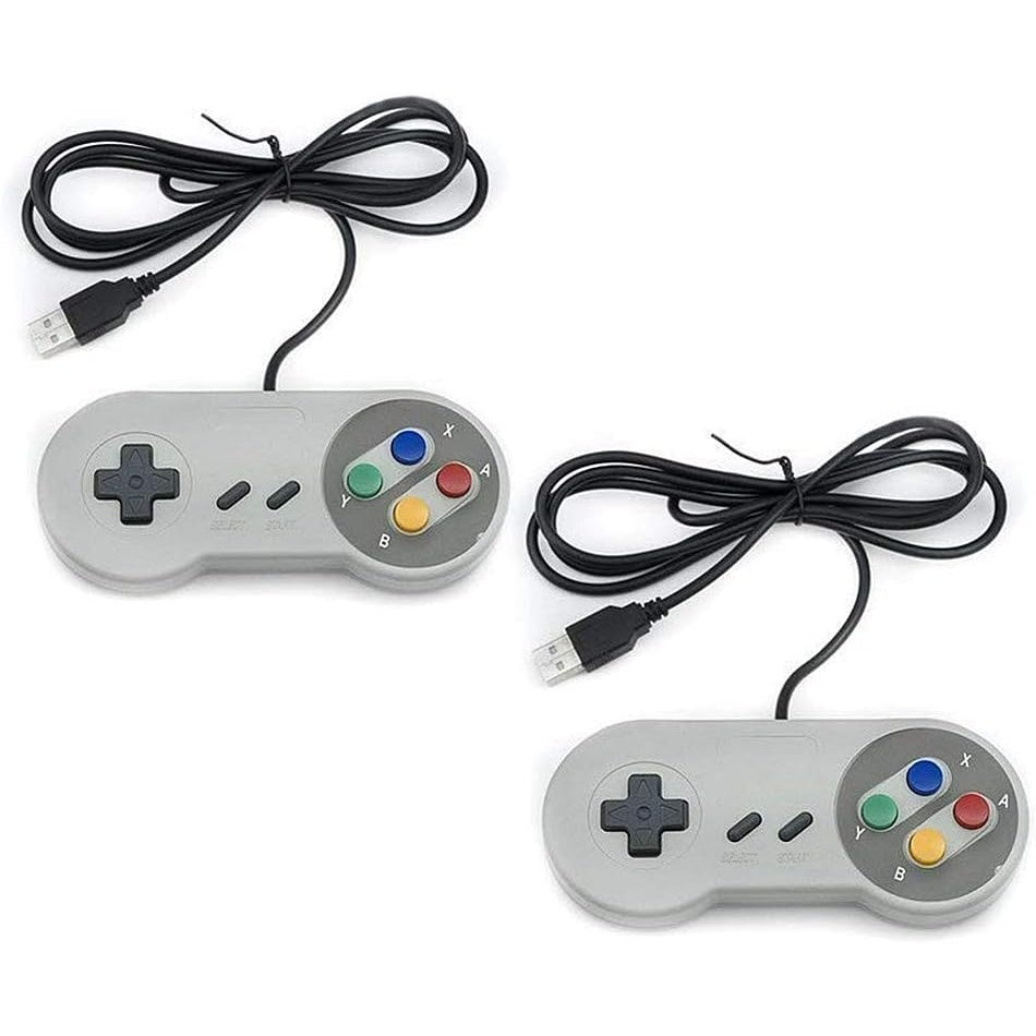 Trixes - Pack Of 2 Wired USB Controllers For SNES Emulators