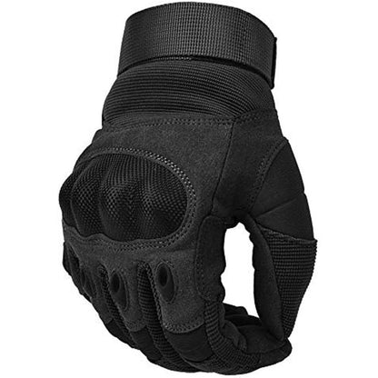 Reebowgear - Tactical Full Finger Motorcycle Riding Gloves Black