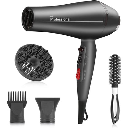 Faszin - Ion Hair Dryer 2400W With 4 Styling Diffusers Storm Series S100 Grey