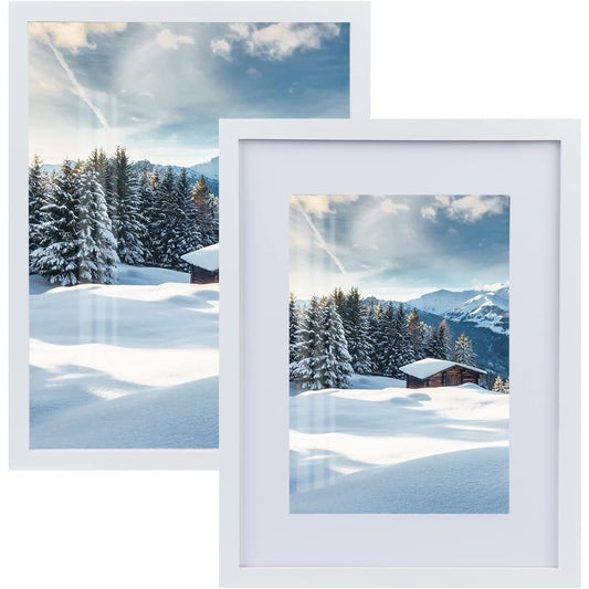 Joyshare - 30x40cm Black & White Wood Frame Set of 2