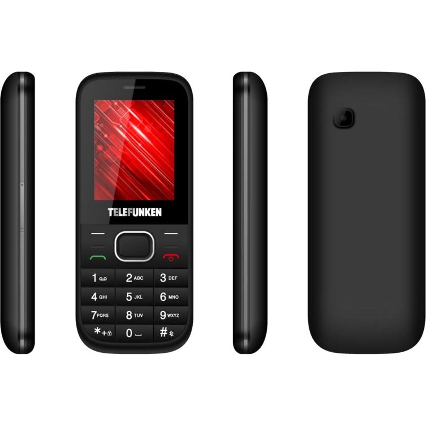 Telefunken - Tm 9.1 Classy Unlocked Mobile Phone 2G (1.8" / 32MB / Dual Sim / Android) Black