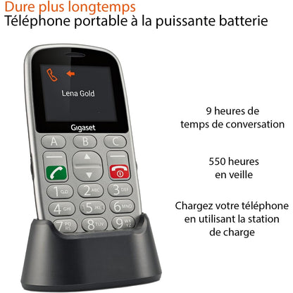 Gigaset - Telefono Movil GL390 Grey 2.8