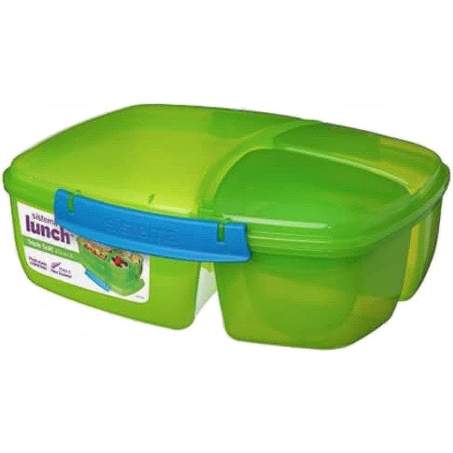 Sistema - Kid's Triple Split Lunch Box (2L, Green)