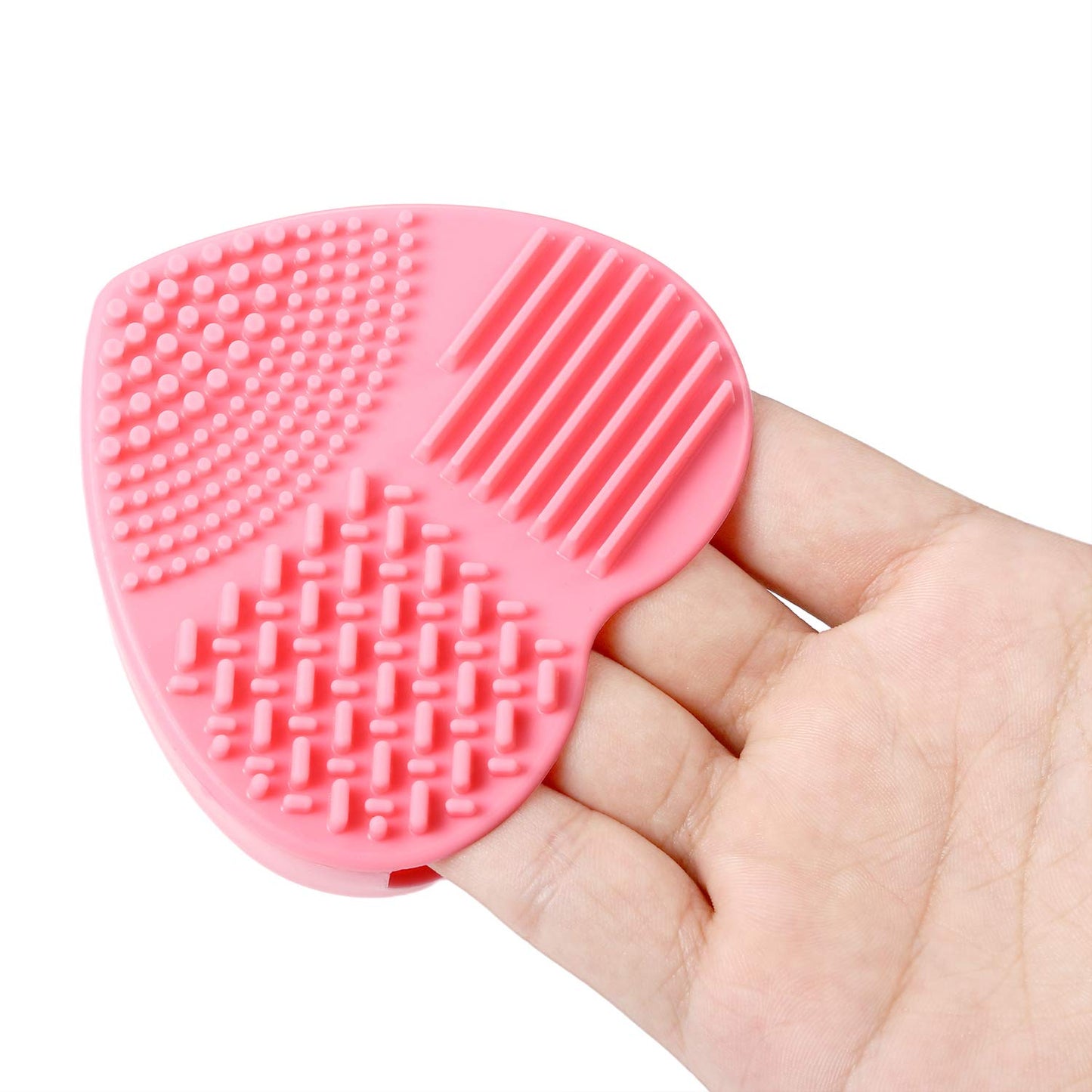 Vtrem - Heart Shaped Makeup Brush & Sponge Cleaner With Color Removal (Pink)