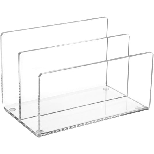 Depory - Acrylic Card Holder 2-Tier Elegant Desk Organizer Clear