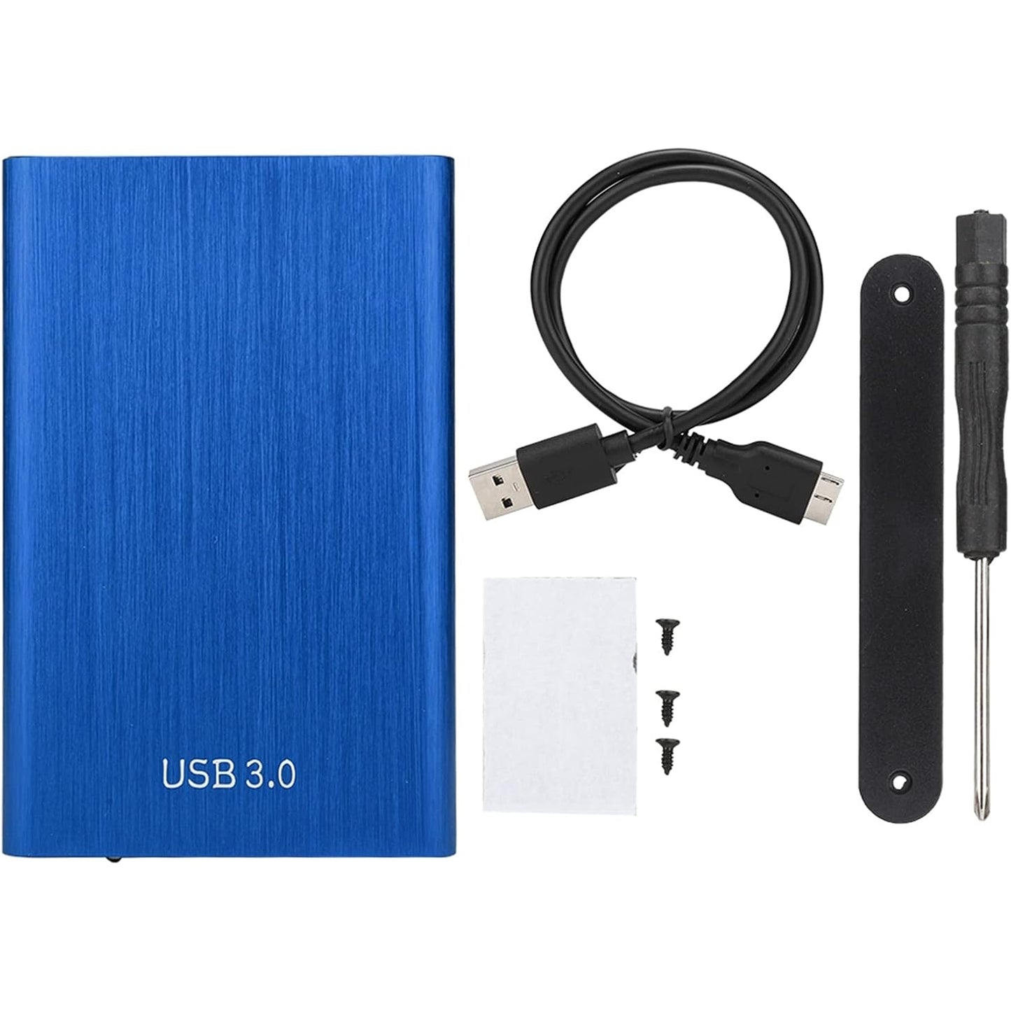 Xmuijiio - External SSD Enclosure, Comfortable Practical SSD Case for HDD (Blue)