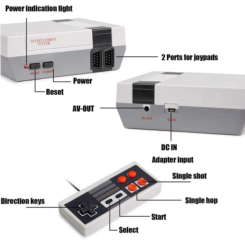 Huadeyi - 620 In 1 Retro AV Mini TV Game Console