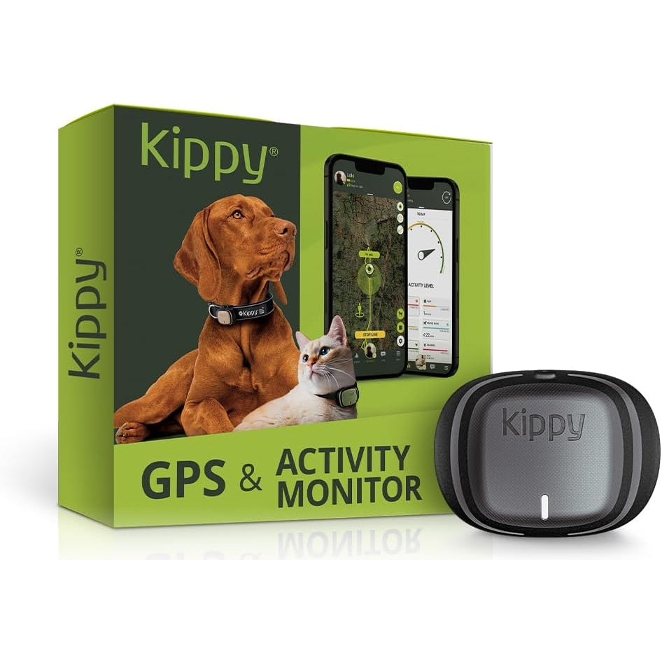 Kippy - GPS Pet Tracker Collar Evo - Health & Activity Tracker - Waterproof - Grey