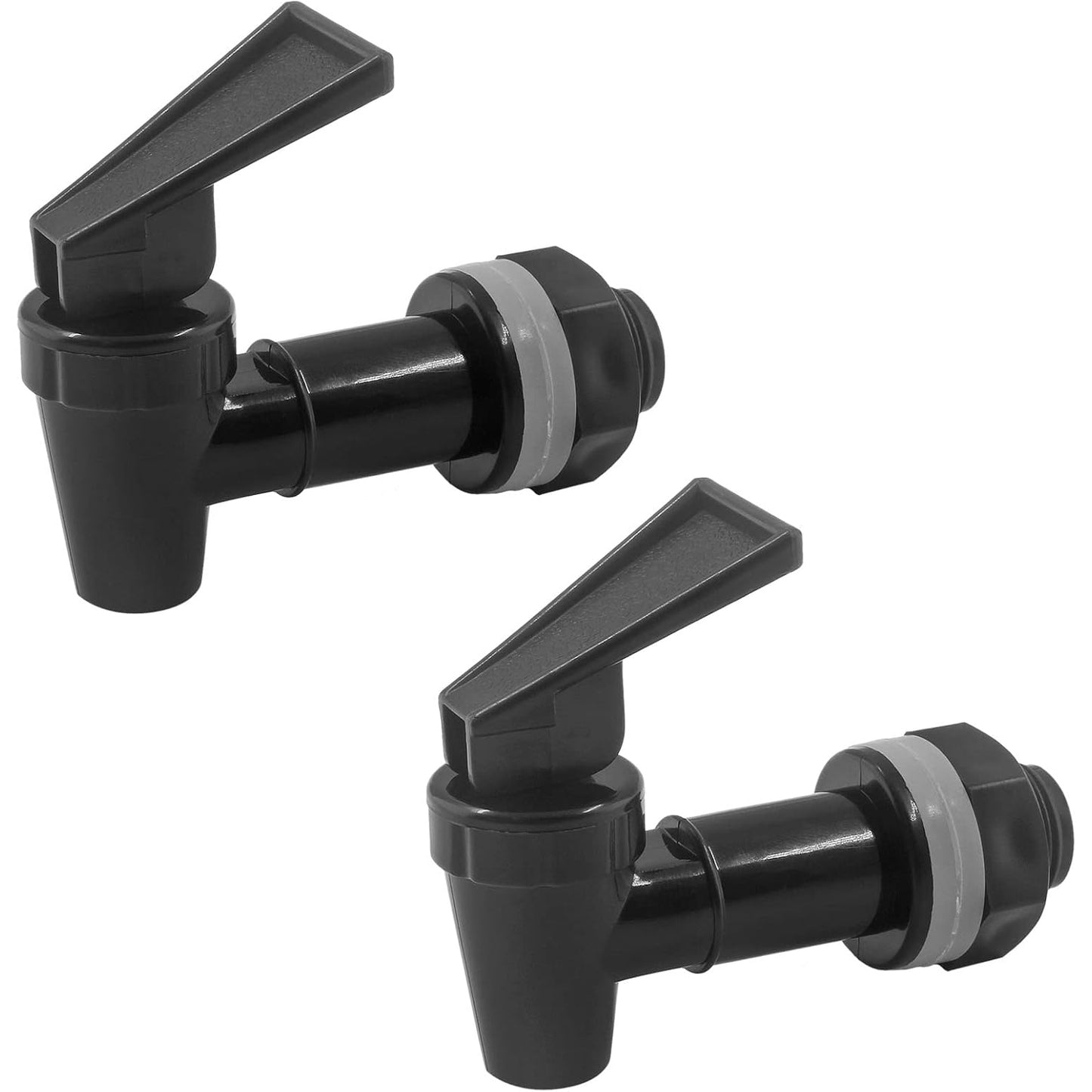 Rierdge - 2 Pcs Bpa-Free Replacement Cooler Faucet Water Dispenser Tap Set (Black)