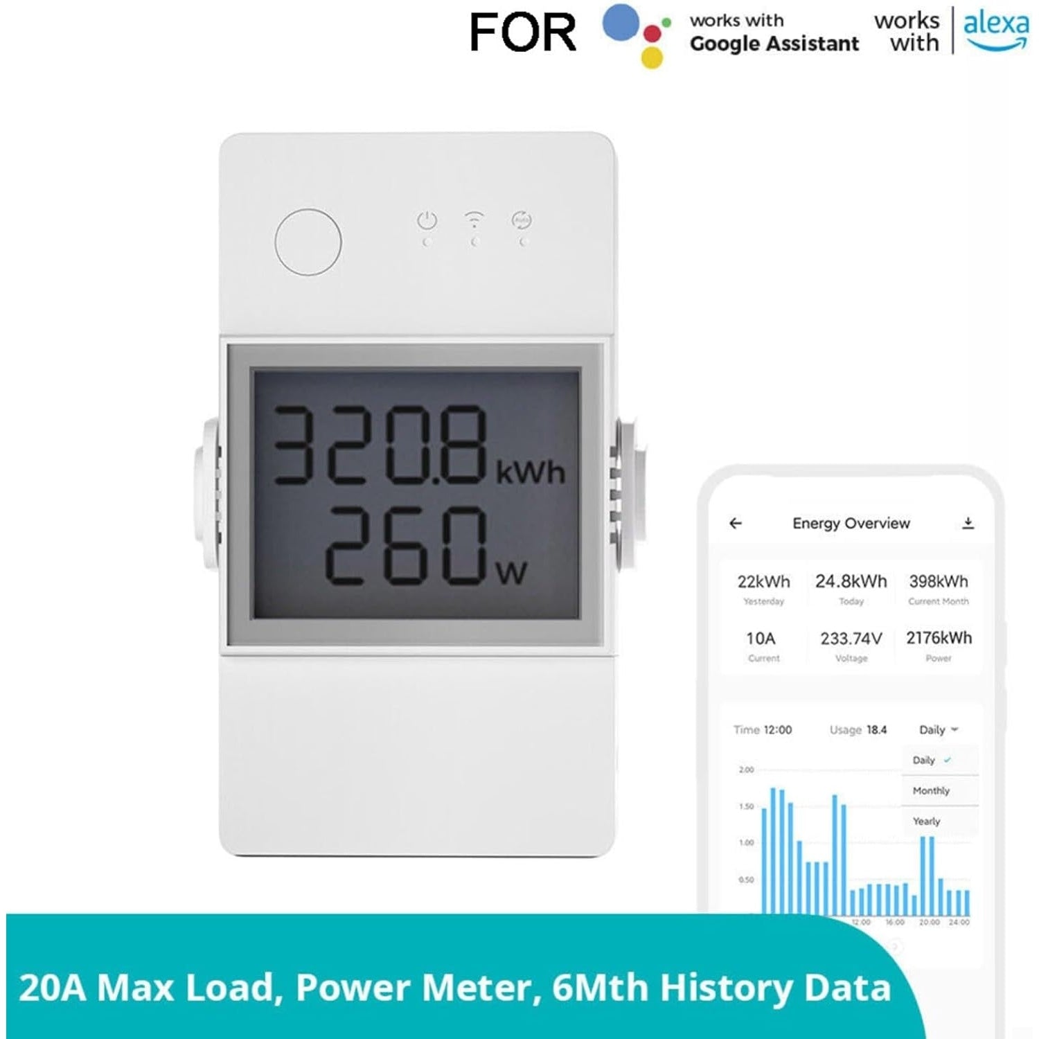 Battery Check - Wifi Smart Meter Switch With LCD Screen & Mobile App Control