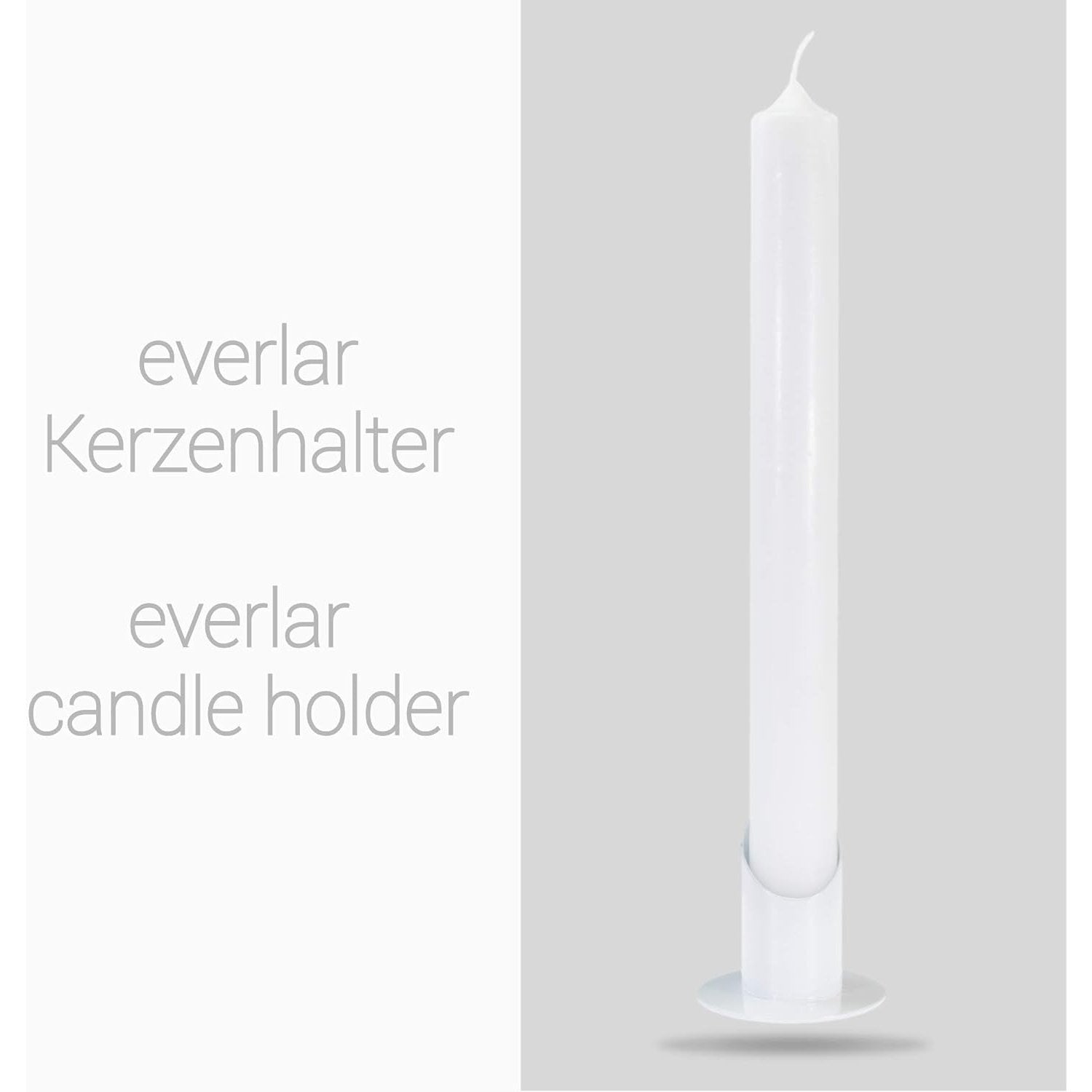 Everlar - Elegant Handmade Candle Holder, 5 Cm Diameter, Metal White