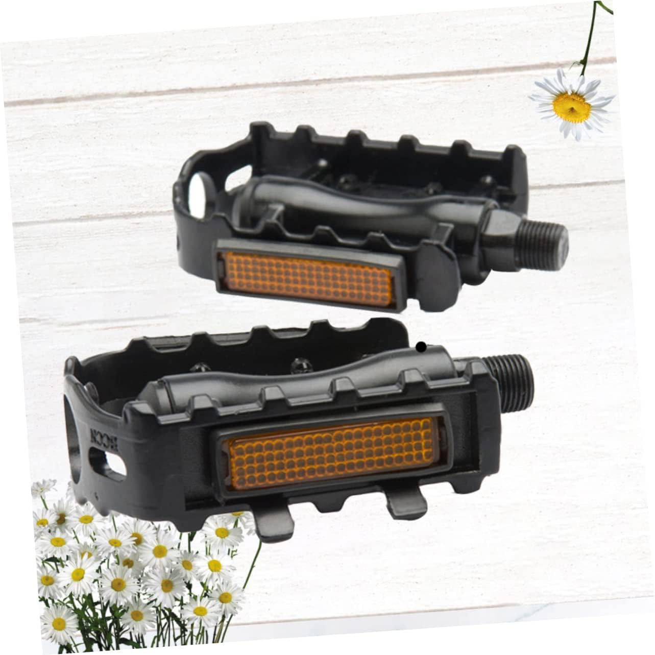 Vanzack - Black Aluminum Alloy Bike Pedals With Bling Cleats