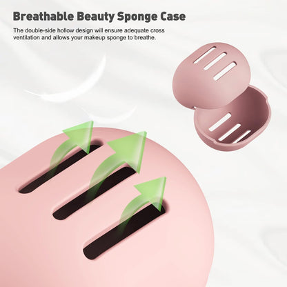 Leyix - Pink Silicone Makeup Sponge Travel Case