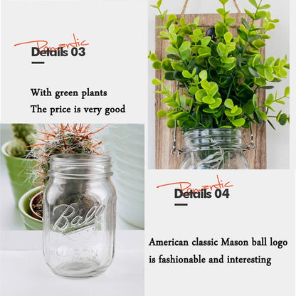 Ding Sheng Bo Co., Ltd. - Mason Jar Lights With Remote, Rustic Wall Decor (2Pcs, Warm Light)