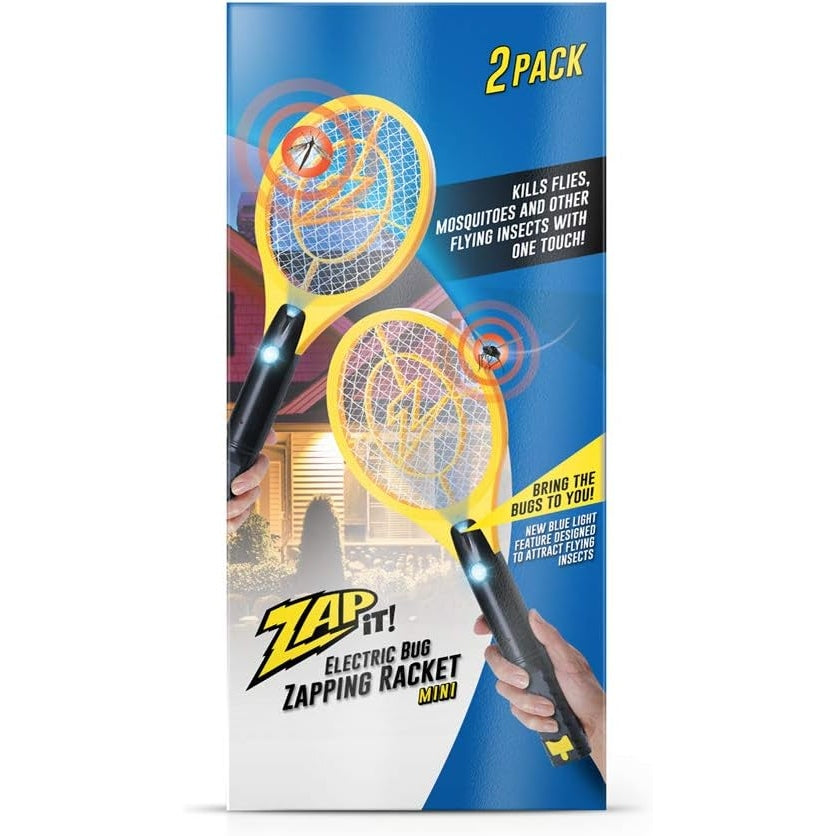 Zap It - Electric Fly Swatter & Mosquito Zapper With Blue Light - 2 Pack