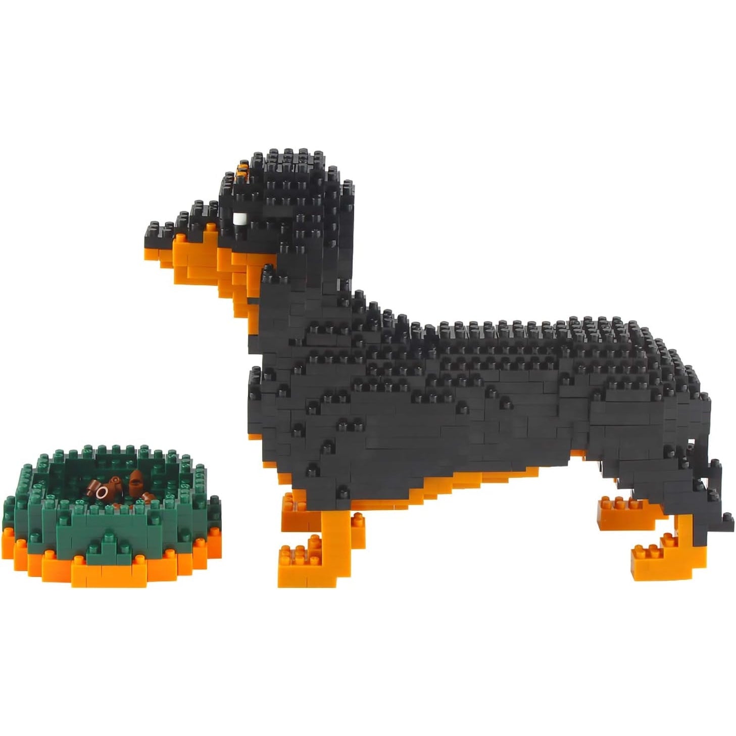 Larcele - Micro Dachshund Dog Building Blocks Set, 898 Pieces