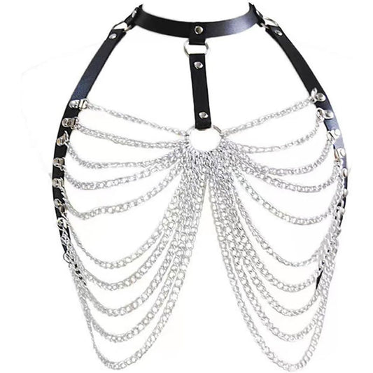 Mobctszw - Bdsm Women Body Harness Bra With Chain