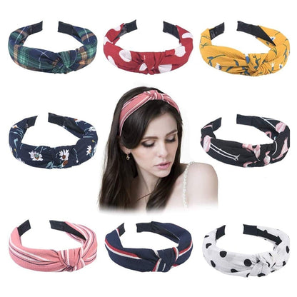 Aairaa - Women's Korean Style Knot Hairband Set (Multicolor) - 6 Pack