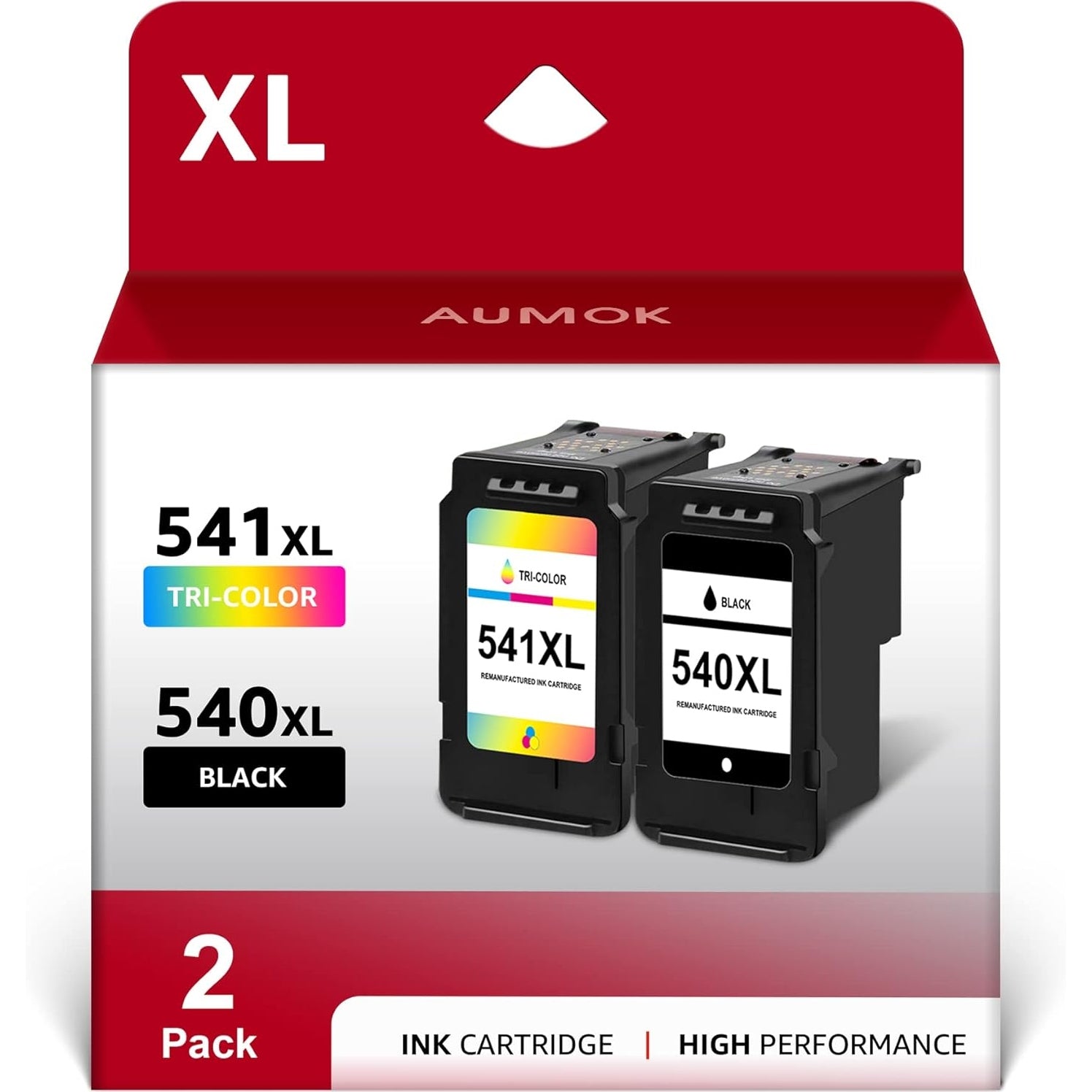 Aumok - 540Xl 541Xl Twin Pack Replacement For Canon Pixma Ink Cartridges