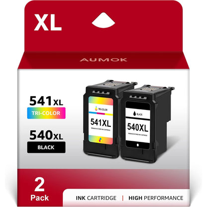 Aumok - 540Xl 541Xl Twin Pack Replacement For Canon Pixma Ink Cartridges