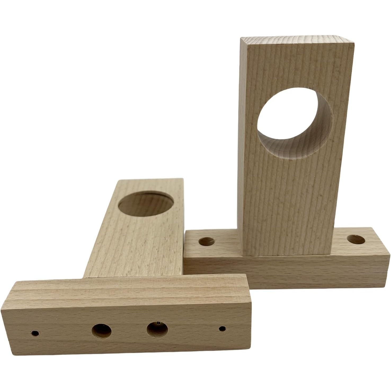 Yuqim - Wooden Ceiling-Mount Curtain Rod Brackets (2 Pcs)