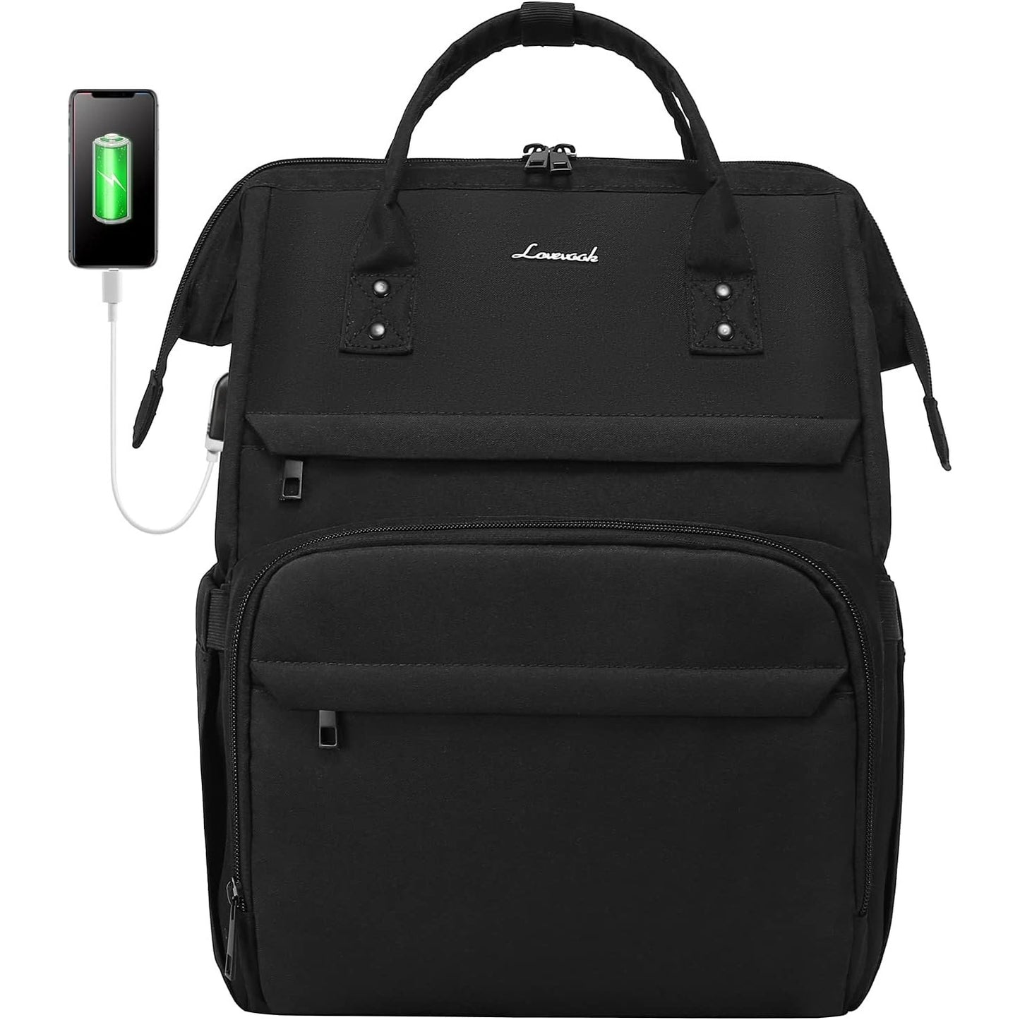 Lovevook - 17 Inch Laptop Backpack For Women, Black