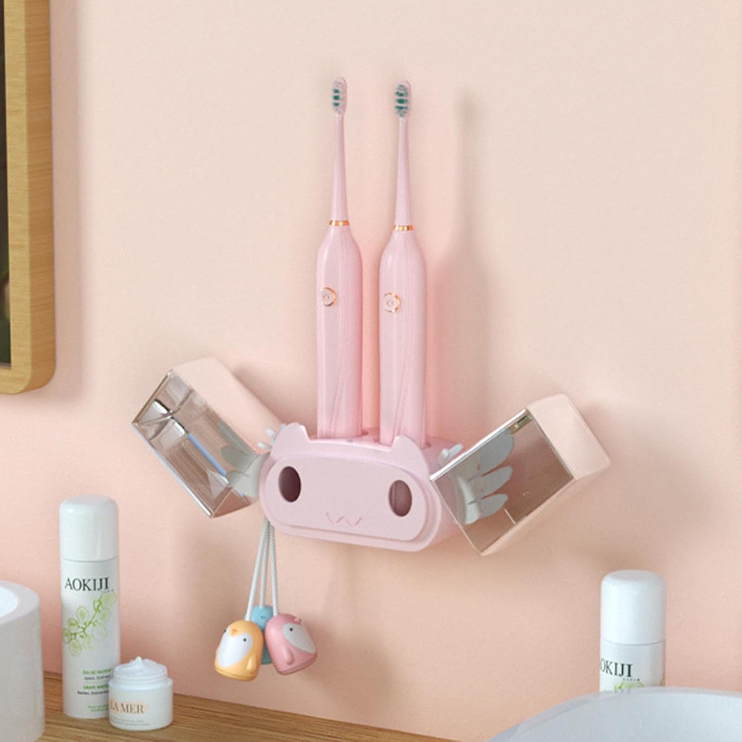 Fassme - Electric Toothbrush Holder, Wall Mounted, Cartoon Cute, Bathroom Storage