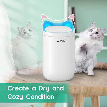 Afloia - Q3 Mini Dehumidifier 20Oz for Bathroom, 200 Sq.Ft, Auto-Off, Cat Ear Design