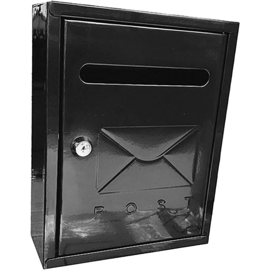 Gazechimp - Black Rust-Resistant Wall Mount Mailbox With Slot