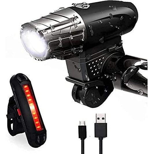 Lumive - Rechargeable Bike Light Set Super Bright Front & Back LED Rear Light