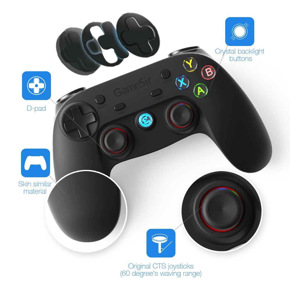 Gamesir - Bluetooth Controller For Android, G3 Edition (Black) With Phone Bracket