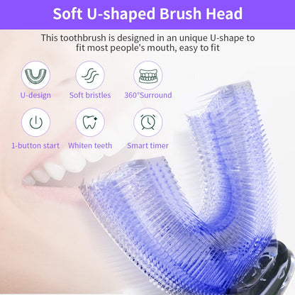 Raghu Trading Limited - HanneaÂ® Ultrasonic Teeth Cleaner U Shaped Electric Toothbrush