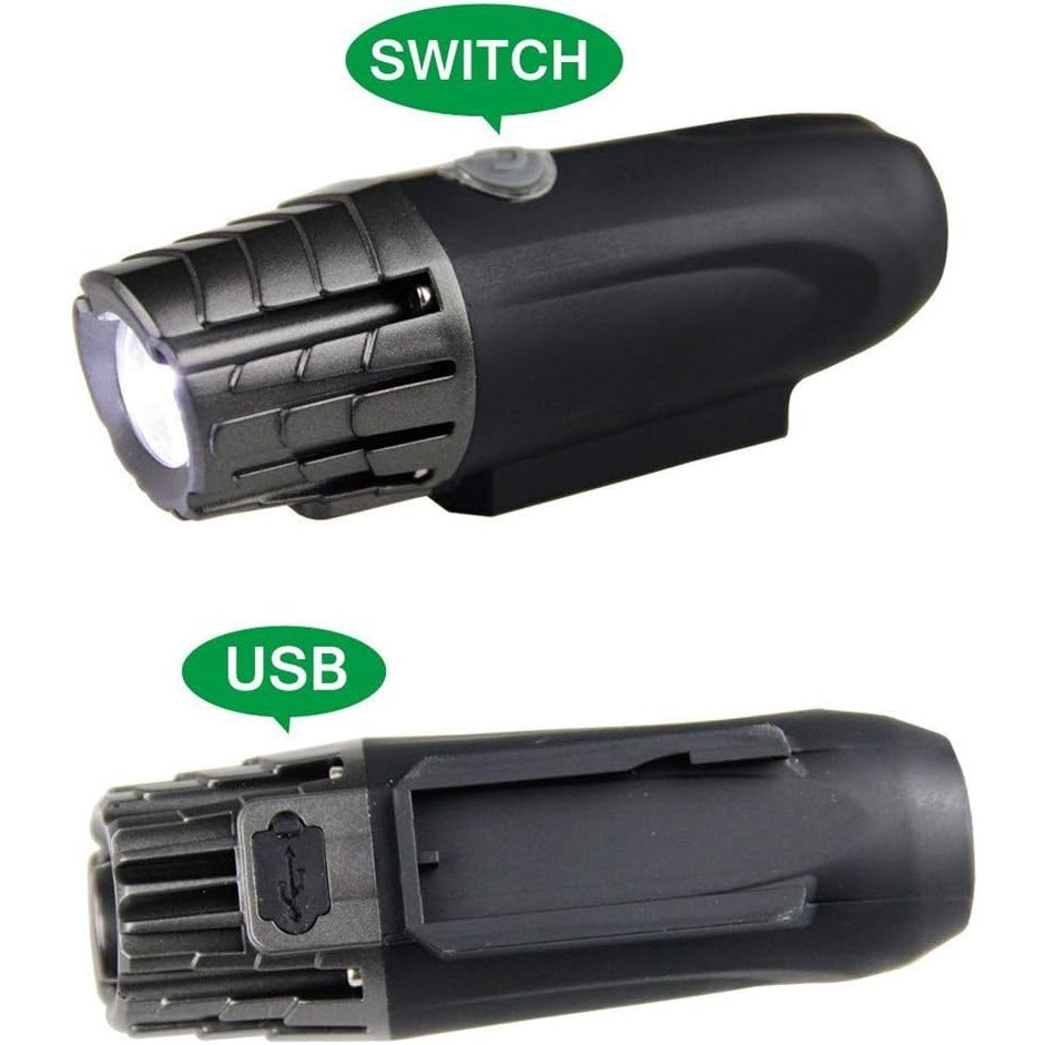 Lethend - Usb Rechargeable 300 Lumen Bike Light Set