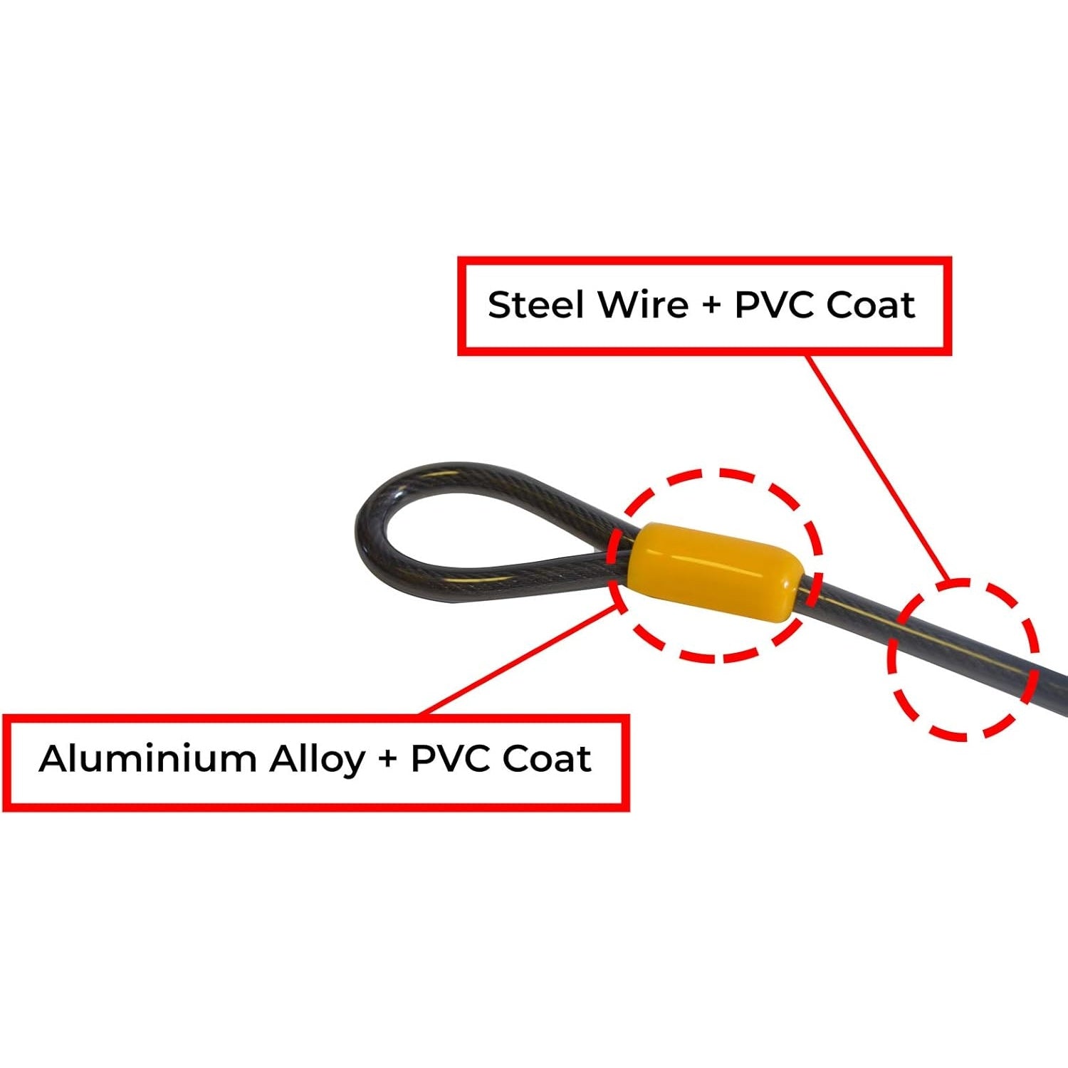 Lock'D - Bike Lock Cable 2.5M - 10Mm Thick Security Lock