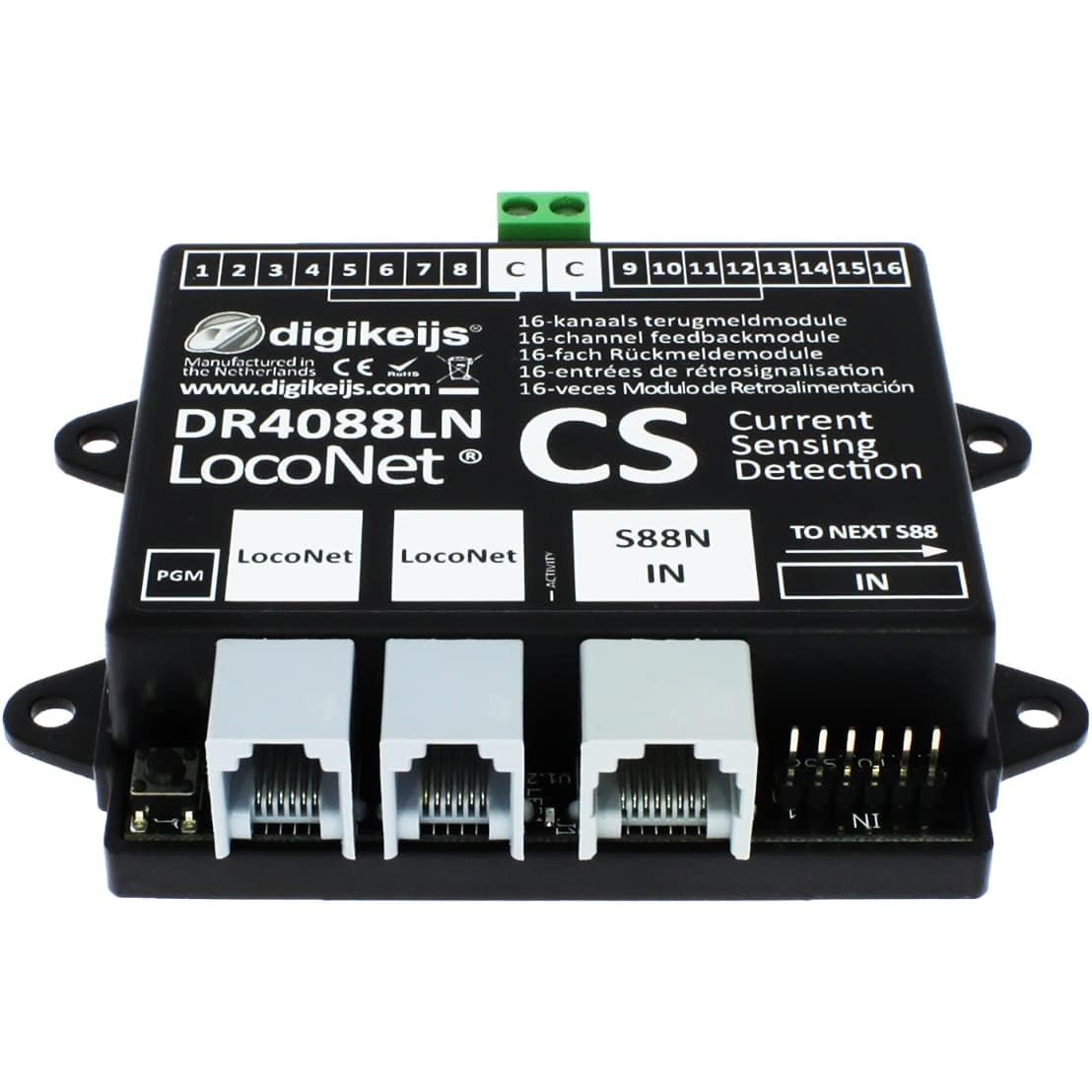 Digikeijs - Dr4088Ln-Cs 16-Channel Feedback Module Loconet With S88N Master