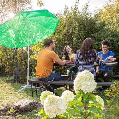 Relaxdays - Unisex 180 cm Garden Umbrella With Tilt Function & 8 Ribs