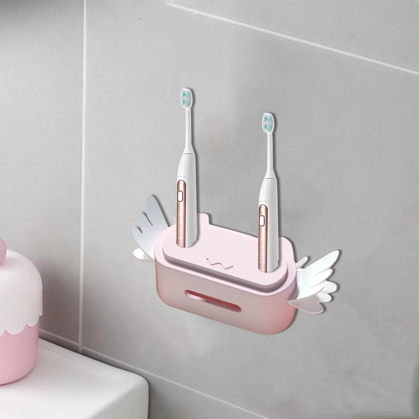 Fassme - Electric Toothbrush Holder, Wall Mounted, Cartoon Cute, Bathroom Storage