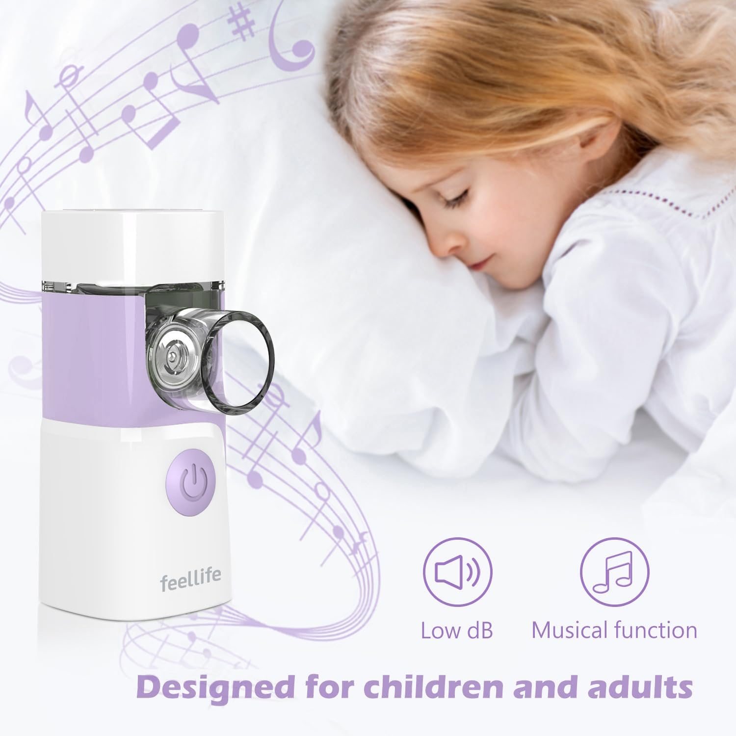 Feellife - Portable Mesh Inhaler With Music Purple