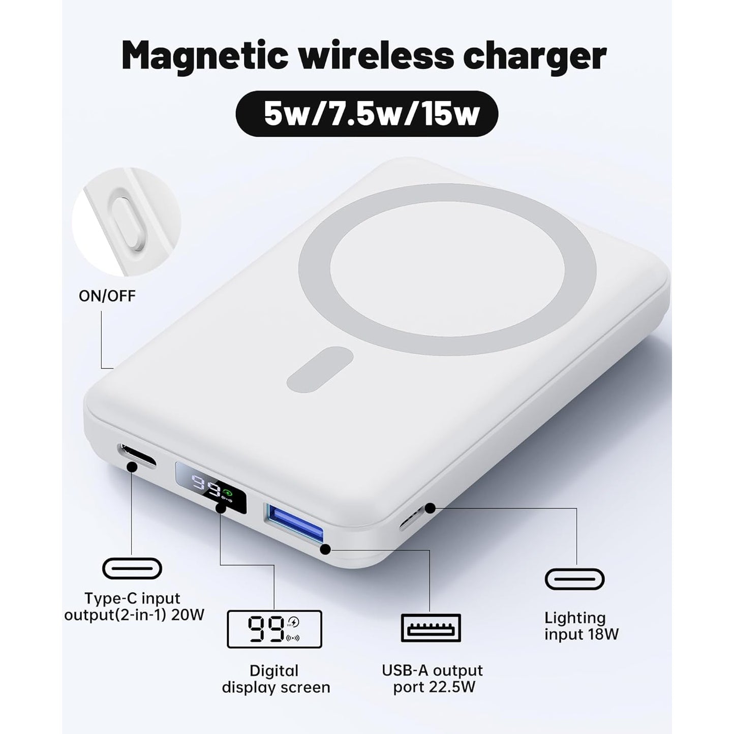 Shenzhen Zhilianxintong - Yiisonger Magnetic Wireless Portable Charger 10000mAh, 22.5W PD Fast Charging