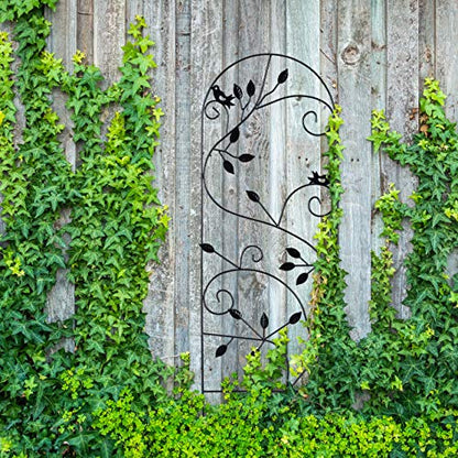 Relaxdays - Metal Garden Trellis, Climbing Aid for Plants, 120 x 40 cm, White