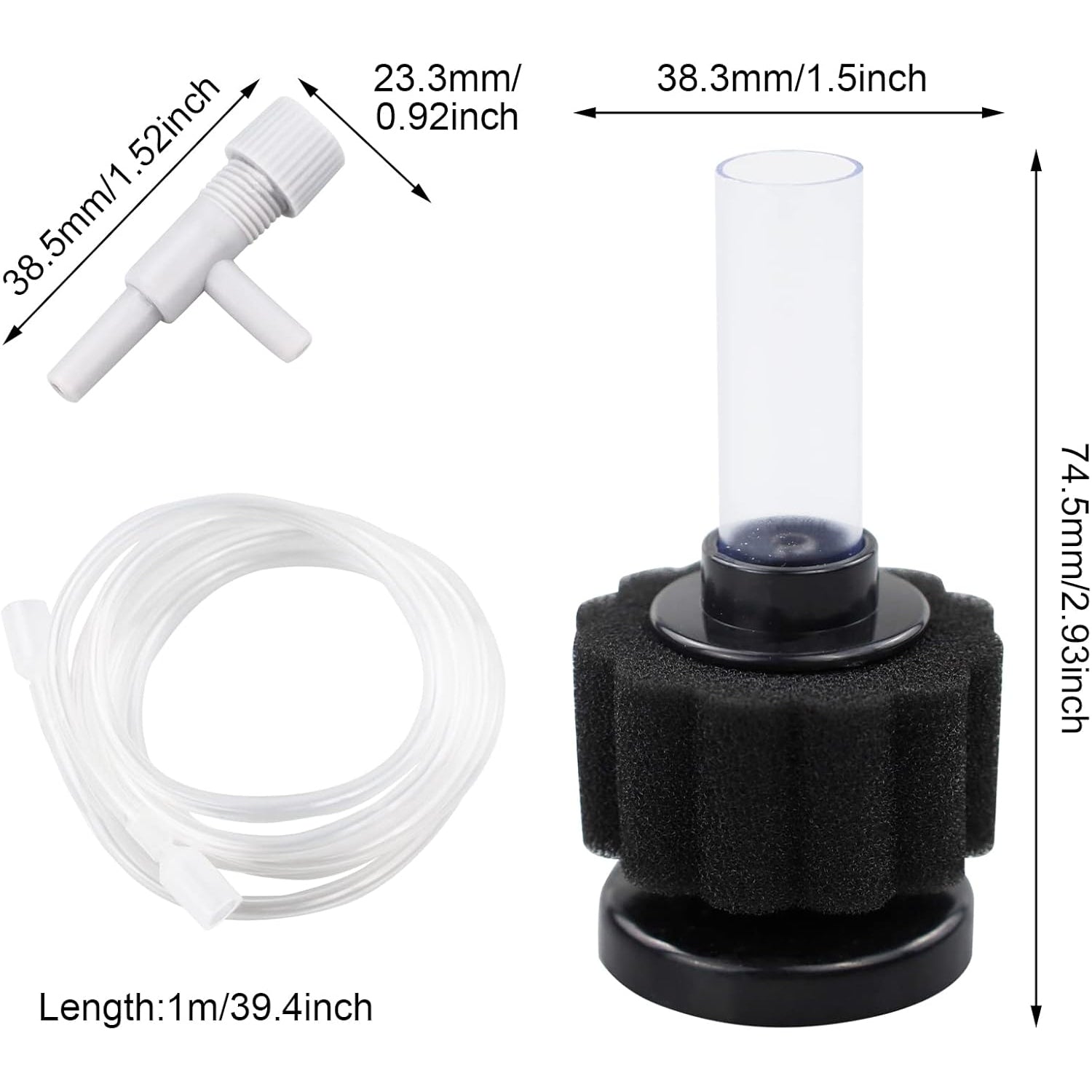 Lamxd - Nano Bio Sponge Filter Kit for Small Fish Tanks