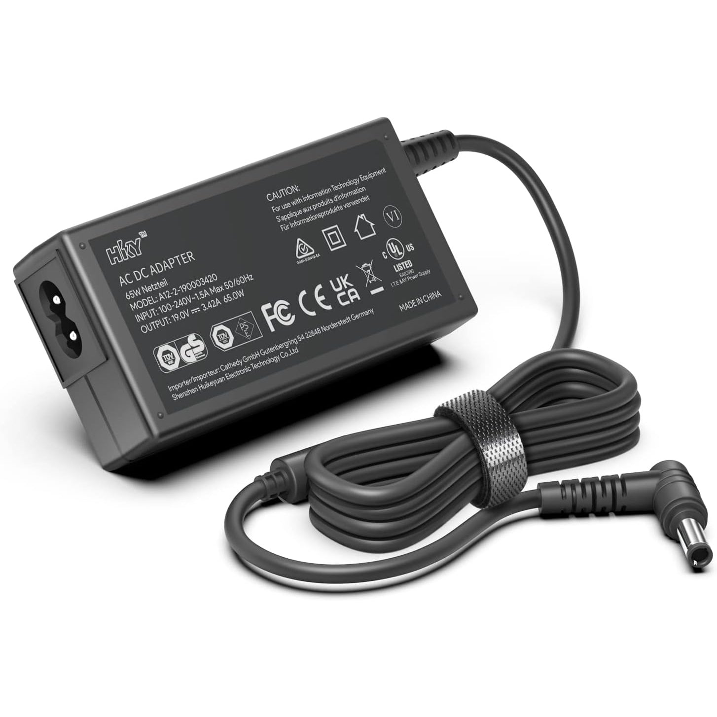 Hky - 19V 65W Power Supply Charger for HP Monitors