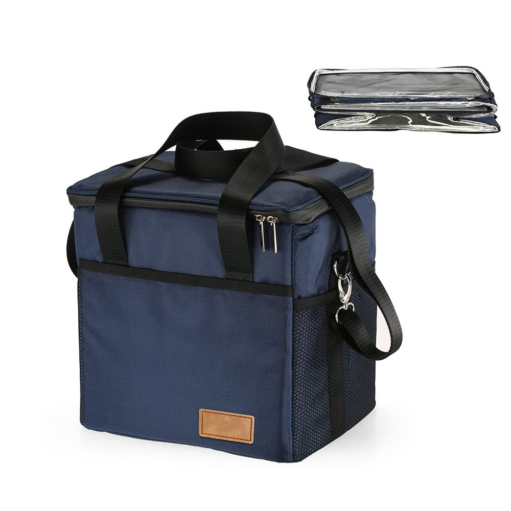 Qunan - Large Insulated Reusable Foldable Lunch Bag