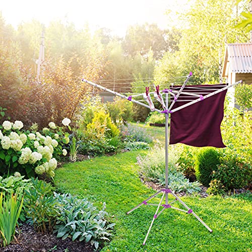 Relaxdays - Foldable Aluminium Clothes Dryer Rack, 19 m Laundry Airer