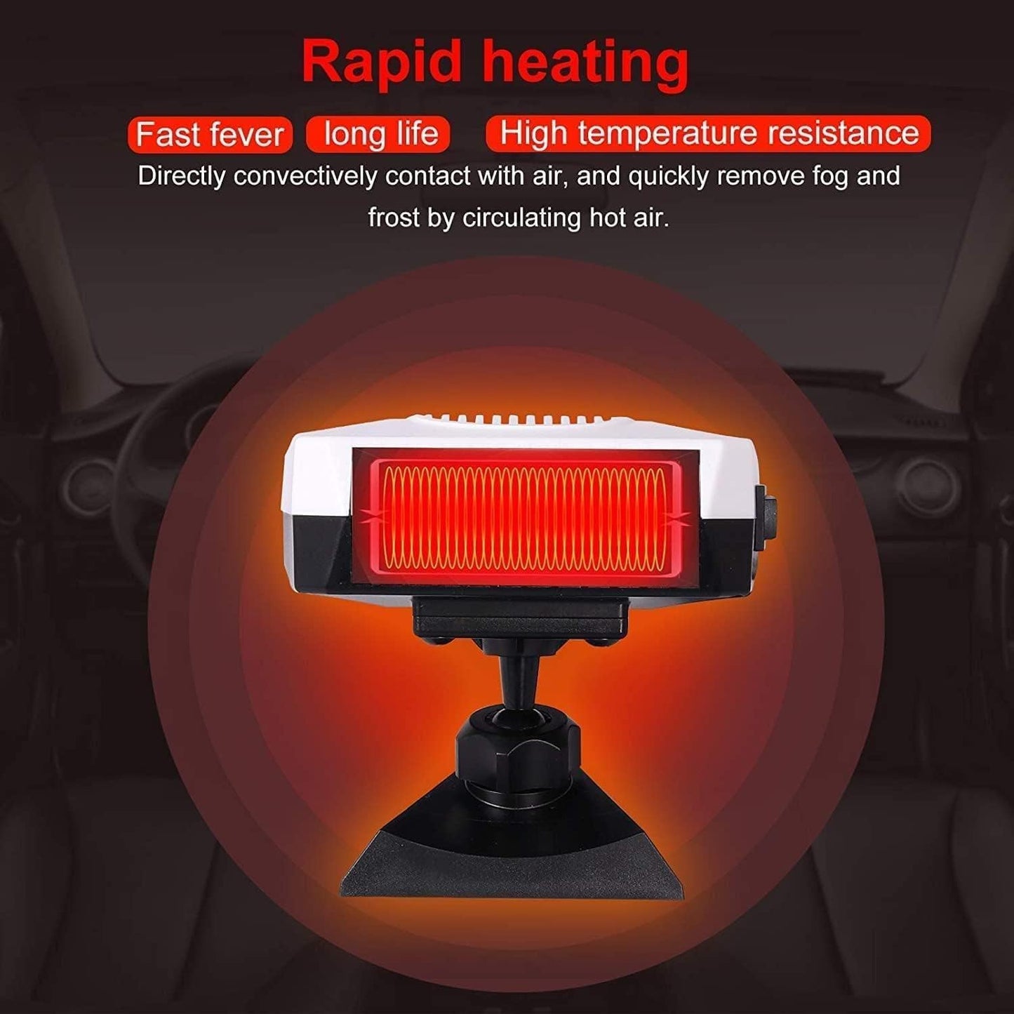 Qdreclod - 12V 150W Portable Car Heater & Defroster