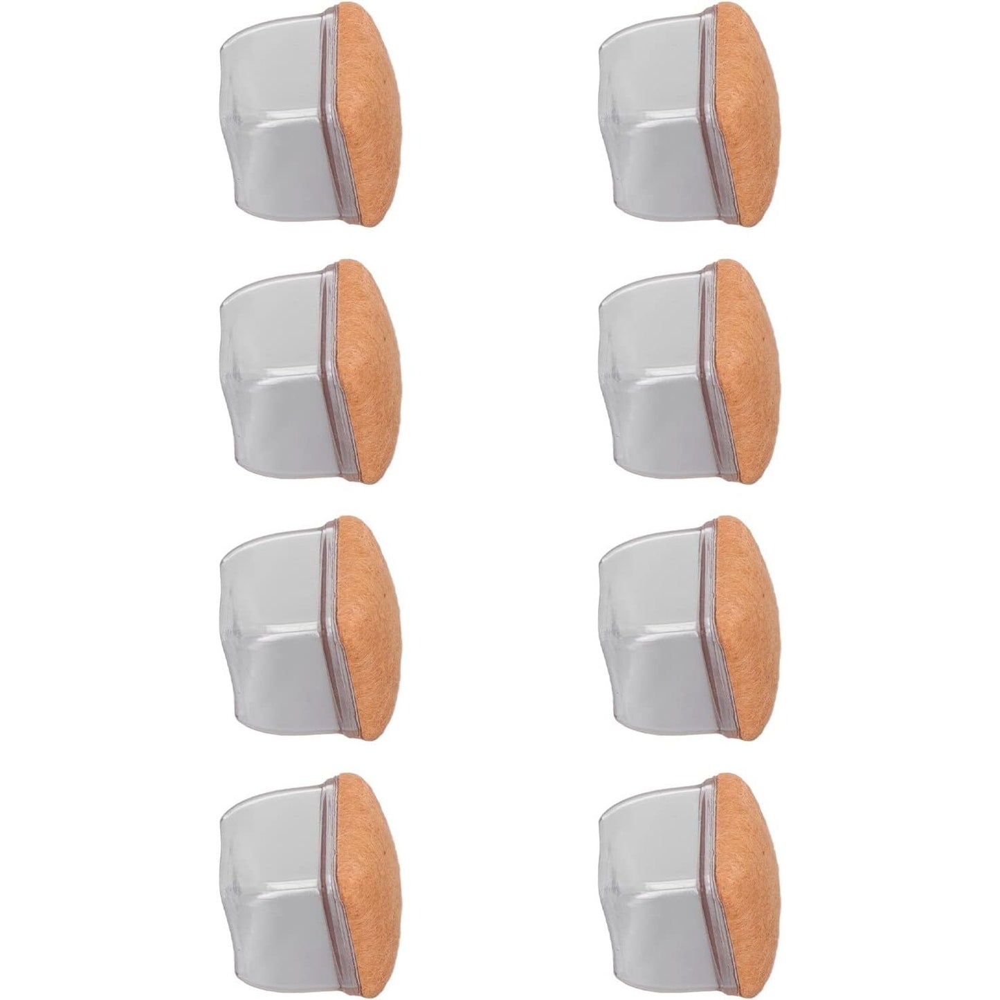 Amazon Basics - Transparent Chair Leg Caps With Felt Bottom (Large)