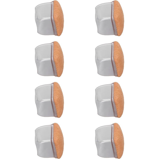 Amazon Basics - Transparent Chair Leg Caps With Felt Bottom (Large)