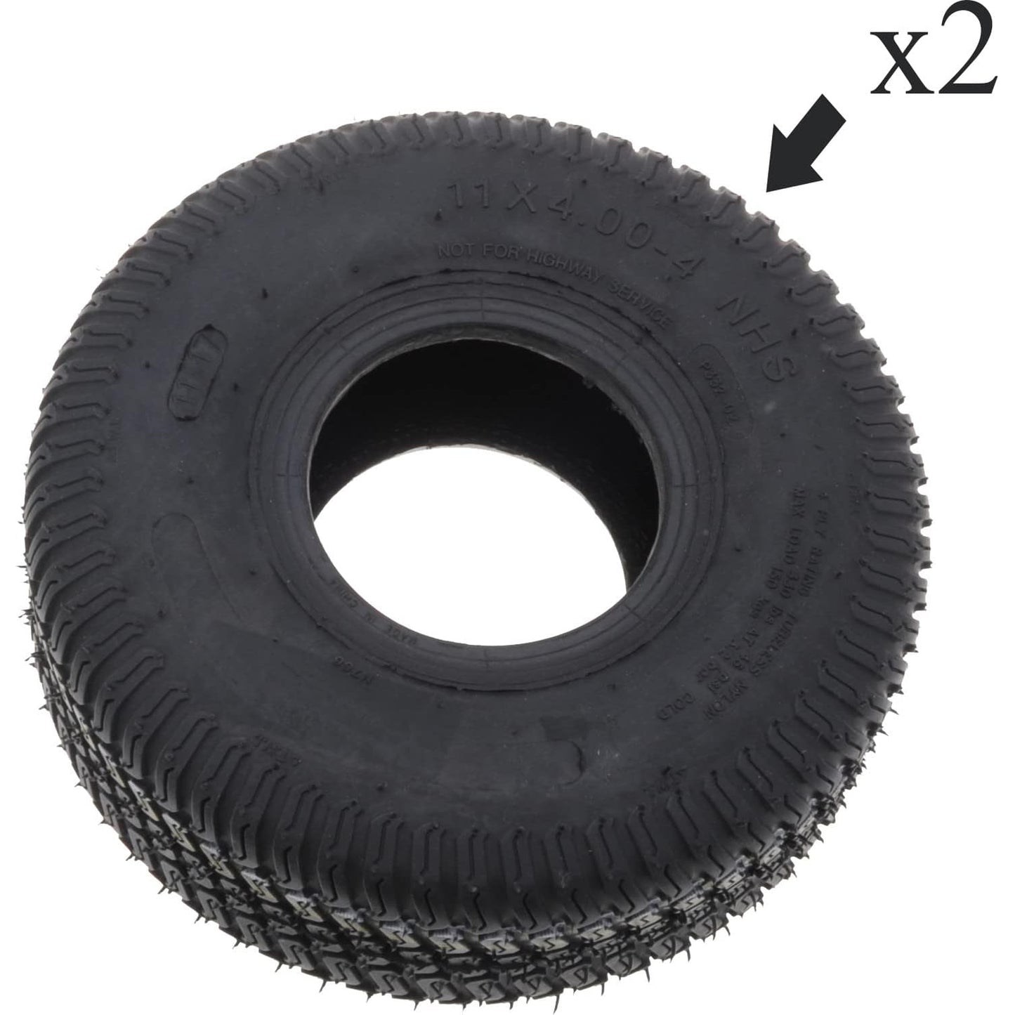 Jardiaffaires - 4-Ply 11X400-4 Ride On Tyres