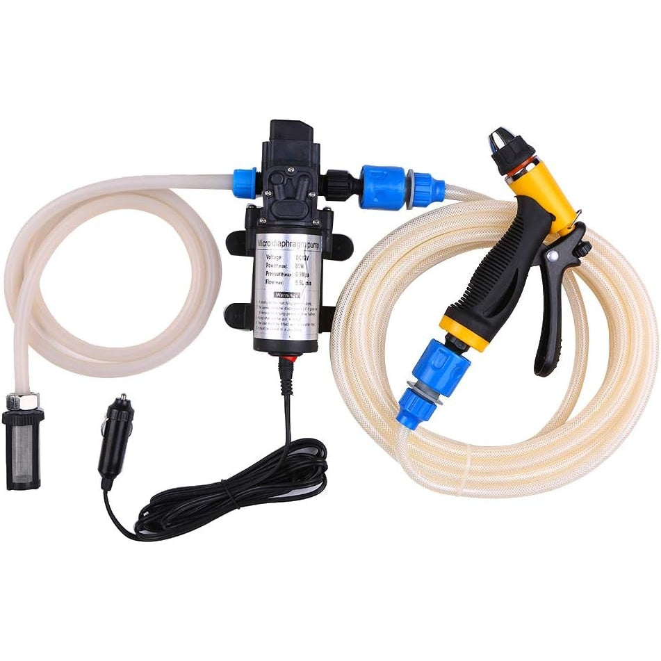 Festnight - 12V 80W High Pressure Electric Car Washing Pump