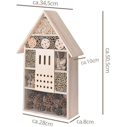 Murago - XXL Insect Hotel 50cm Wood Bee House Nistkasten Ready Assembled